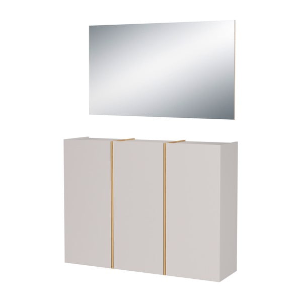 Kreminės spalvos koridoriaus baldas 138x200x37 cm Libbiano – Germania