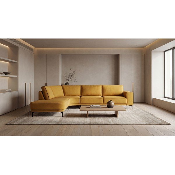 Kampinė sofa garstyčių spalvos (su kairiuoju kampu) Copenhagen – Scandic-image-1
