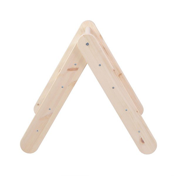 Natūralios spalvos laipiojimo trikampis iš pušies masyvo 60x60x60 cm Montessori – Meowbaby-image-4