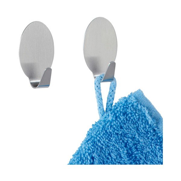 2 sidabrinių savaime laikančių kabliukų rinkinys Wenko Maxi-image-2