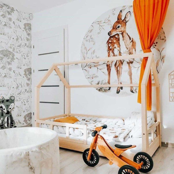 Vaikiškas sienų lipdukas Dekornik Deer in a Circle, ø 150 cm-image-2