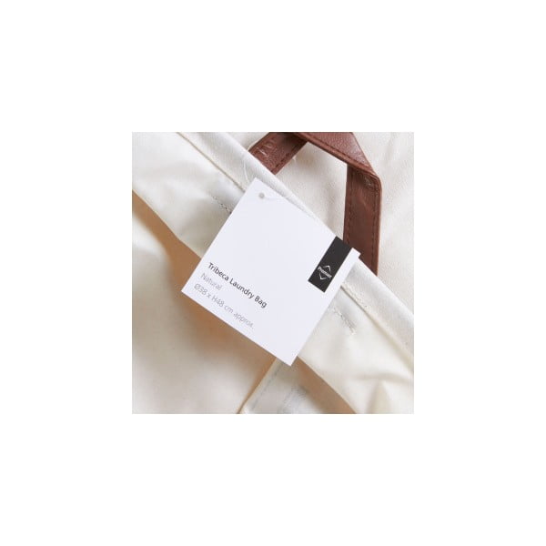 Baltas skalbinių krepšelis su užrašais Premier Housewares Tribeca, 54 l-image-1