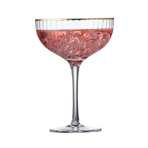 4 kokteilių taurių rinkinys su auksiniu apvadu Lyngby Glas Palermo, 315 ml-image-2