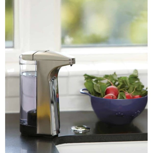 Sidabrinis bekontaktis muilo dozatorius simplehuman Lisa-image-1