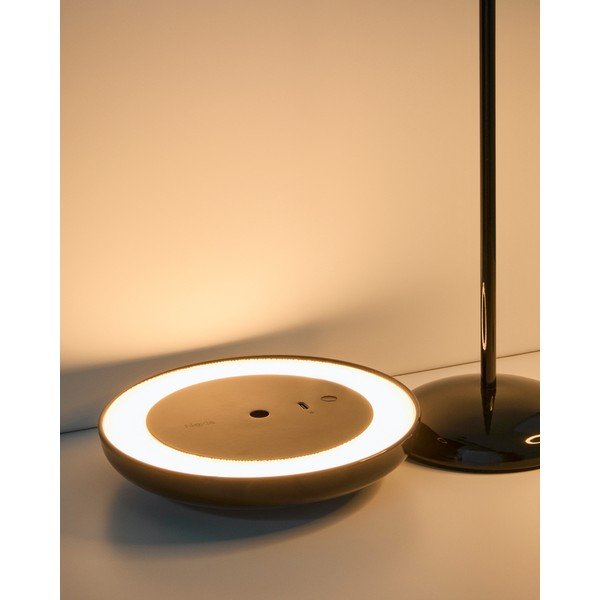 Juodos spalvos stalinis šviestuvas LED su pritemdymo funkcija (aukštis 35 cm) su metaliniu gaubtu Porte – Kave Home-image-2