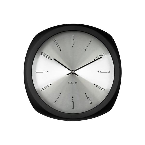 Juodas estetiškas kvadratinis laikrodis "Karlsson Aesthetic