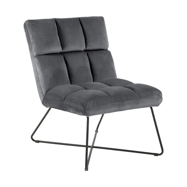 Iš velveto krėslas pilkos spalvos Alba – Actona