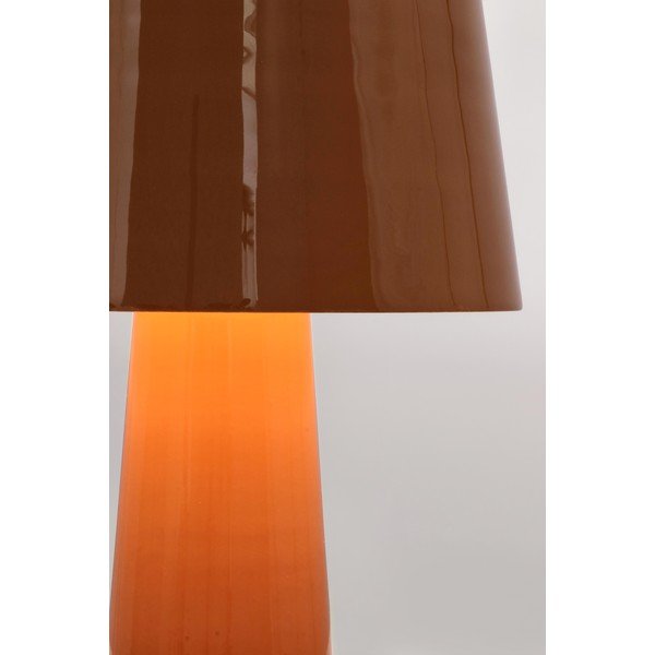 Oranžinės spalvos iš metalo stalinis šviestuvas LED (aukštis 51 cm) su metaliniu gaubtu Turner – Bizzotto-image-2