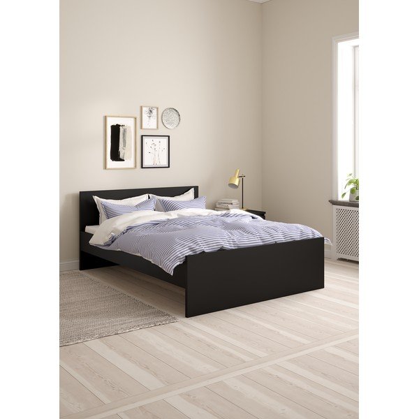 Dvigulė lova juodos spalvos 140x190 cm Naia – Tvilum-image-1