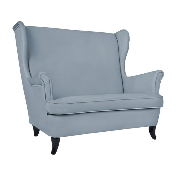 Pastelinės mėlynos spalvos dvivietė sofa "Micadoni Home Pirla