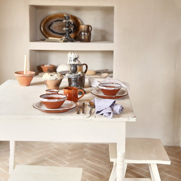 Dubuo iš akmens masės raudonos plytų spalvos/smėlio spalvos ø 17 cm Poterie – Casafina-image-3