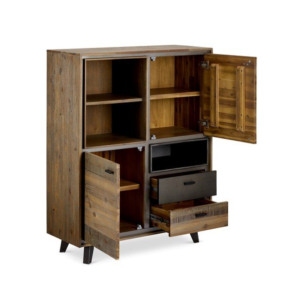 Aukšta akacijos medžio komoda "Furnhouse Malaga Duo-image-1
