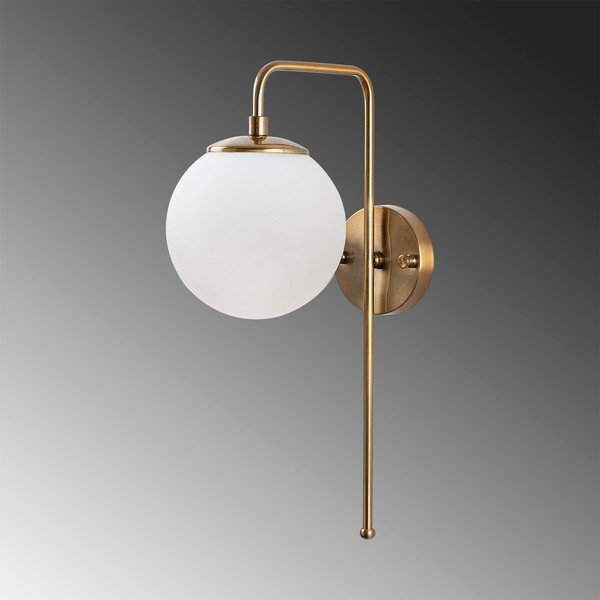 Baltos spalvos/žalvario spalvos sieninė lempa Viran – Opviq lights-image-3