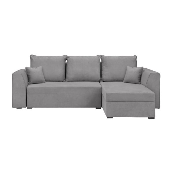 Šviesiai pilka kampinė sofa-lova Kosmopolitinis dizainas Dover