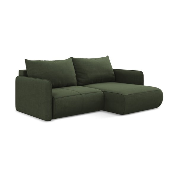 Žalios spalvos sulankstoma/su sandėliavimo vieta kampinė sofa (su dešiniuoju kampu) Nanea – Makamii-image-4