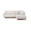 Iš kordinio velveto sulankstoma kampinė sofa smėlio spalvos (su dešiniuoju kampu) Tori – Bonami Selection