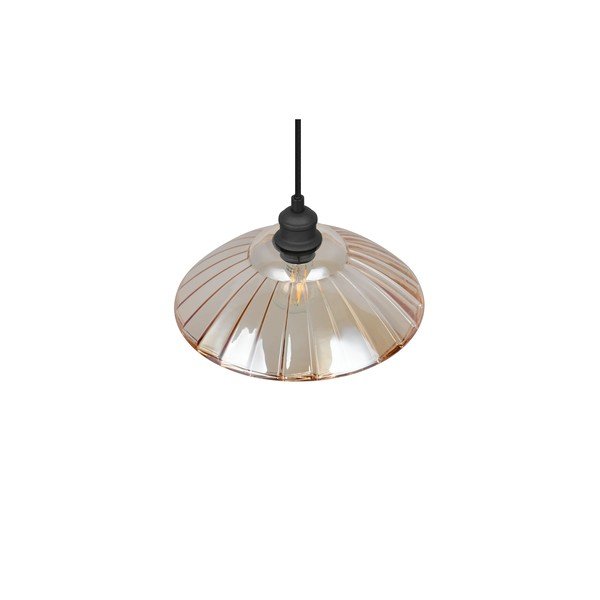 Juodos spalvos/gintarinės spalvos iš metalo kabantis šviestuvas ø 29,5 cm su stiklo gaubtu Eluna – Reality-image-4