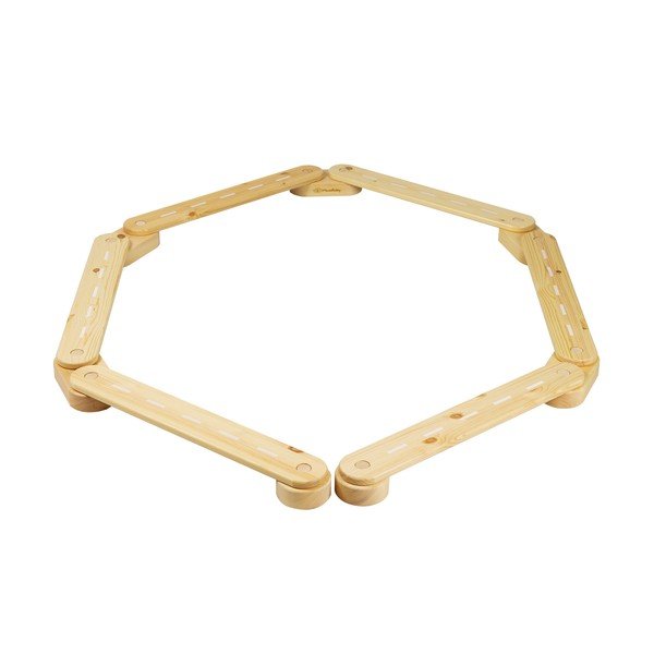 Natūralios spalvos iš pušies masyvo sensorinis takas 10x408x5 cm Montessori – Meowbaby