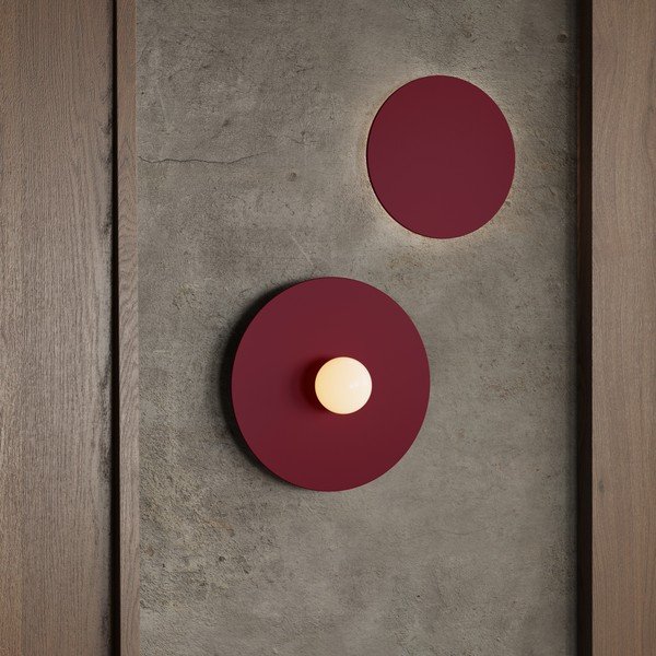 Bordo spalvos iš metalo sieninė lempa ø 50 cm AKE – Thoro-image-2