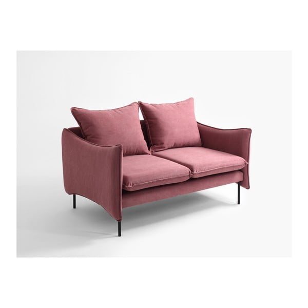 Rožinė dviejų vietų sofa Custom Form Heather