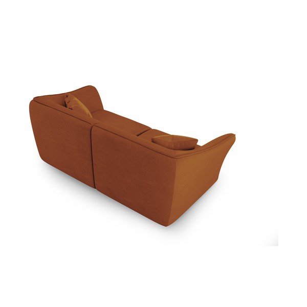 Iš boucle sofa raudonos plytų spalvos 206 cm Tokyo – Cosmopolitan Design-image-2