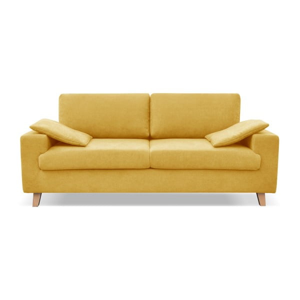 Geltonos spalvos trivietė sofa Cosmopolitan design Caracas