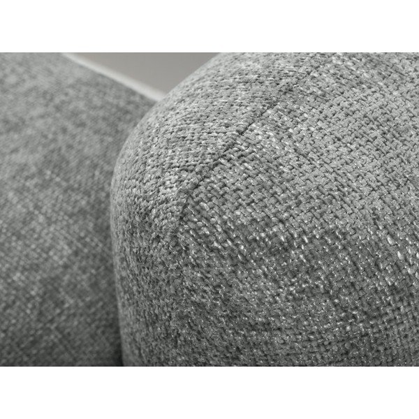 Pilkos spalvos iš šenilinio audinio sulankstoma/su sandėliavimo vieta kampinė sofa (su kairiuoju kampu/su gultu) Mele – Makamii-image-4