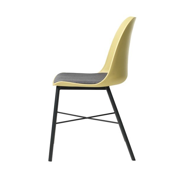 2 geltonos ir pilkos spalvos kėdžių rinkinys Unique Furniture Whistler-image-2