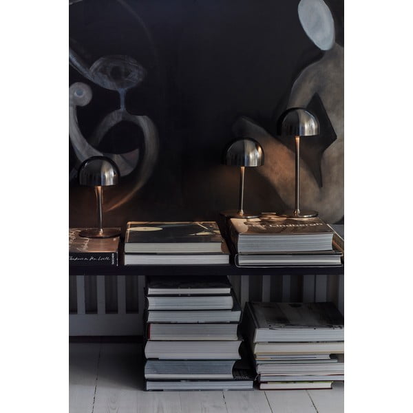 Tamsiai pilkos spalvos stalinis šviestuvas LED su nuotolinio valdymo funkcija (aukštis 30 cm) su metaliniu gaubtu Tim – Sirius-image-4