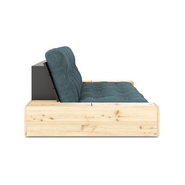 Sulankstoma sofa iš kordinio velveto mėlynos spalvos 244 cm Base – Karup Design-image-3