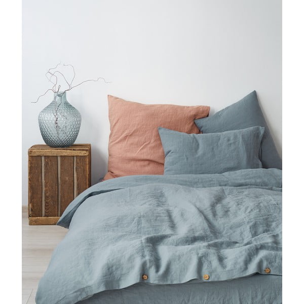 Šviesiai mėlynas lininis užvalkalas Linen Tales, 70 x 90 cm-image-1