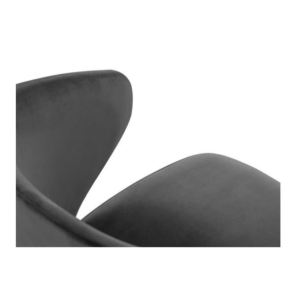 Tamsiai pilkos spalvos iš audinio valgomojo kėdė su porankiais Nemesis – Windsor & Co Sofas-image-3