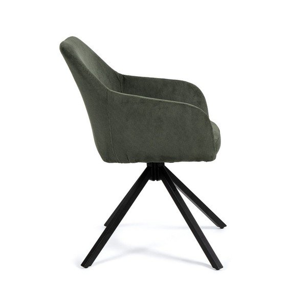 Žalios spalvos iš audinio valgomojo kėdė Lunio – Bonami Essentials-image-3