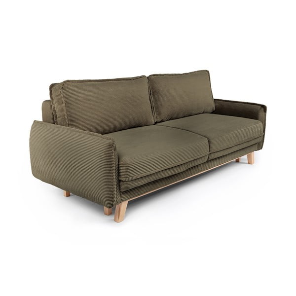 Iš kordinio velveto sulankstoma sofa žalios spalvos 218 cm Tori – Bonami Selection-image-2