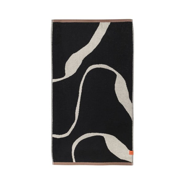 Vonios rankšluostis juodos ir baltos spalvos iš organiškos medvilnės 70x133 cm Nova Arte – Mette Ditmer Denmark