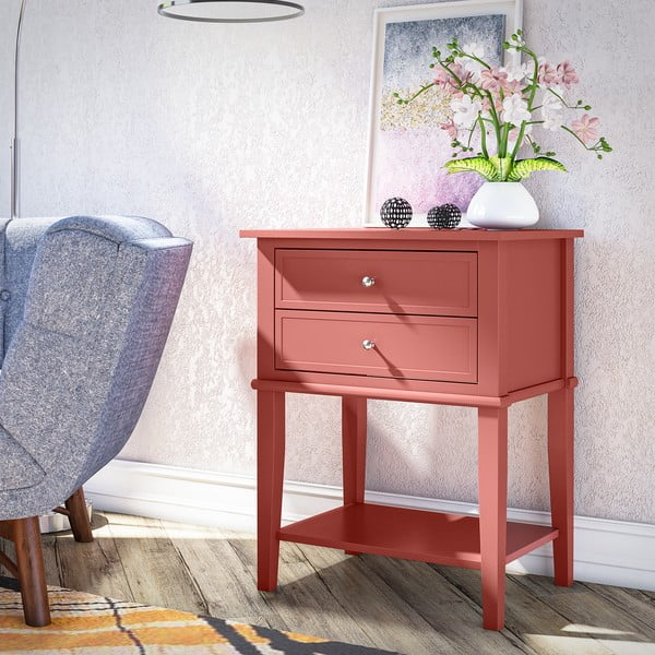 Naktinis staliukas raudonos plytų spalvos Franklin – Støraa-image-4