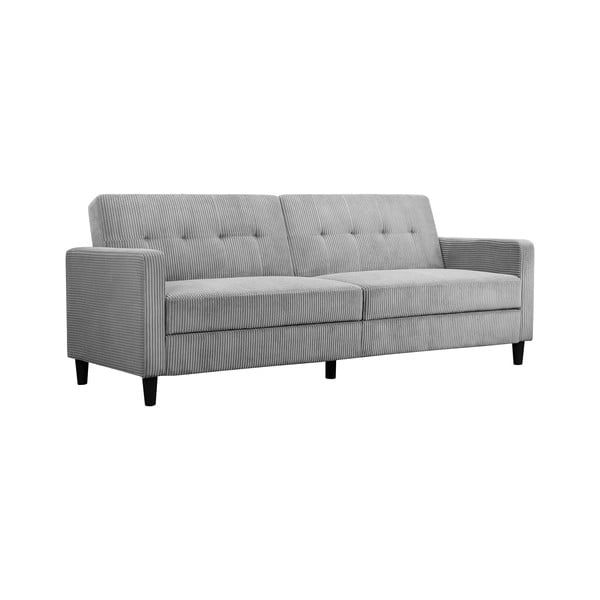 Iš kordinio velveto sulankstoma sofa šviesiai pilkos spalvos 82 cm Hartford – Støraa
