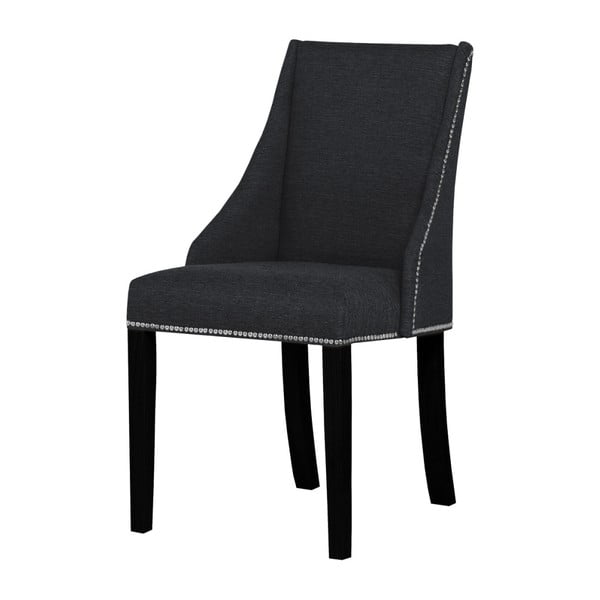 Antracito pilkos spalvos kėdė su juodomis buko medienos kojomis Ted Lapidus Maison Patchouli