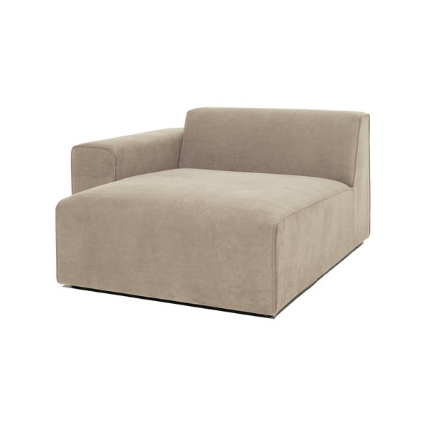 Smėlio spalvos aksominis modulis sofai Scandic Sting, kairysis kampas-image-2