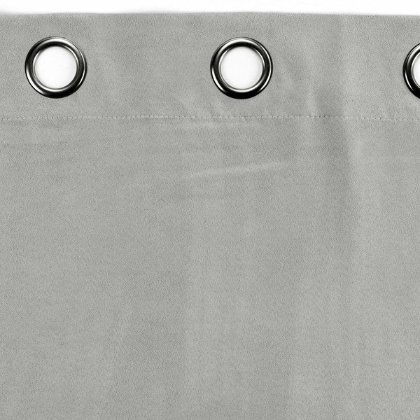 Iš zomšo užuolaida šviesiai pilkos spalvos 140x240 cm Sultane – douceur d'intérieur-image-2