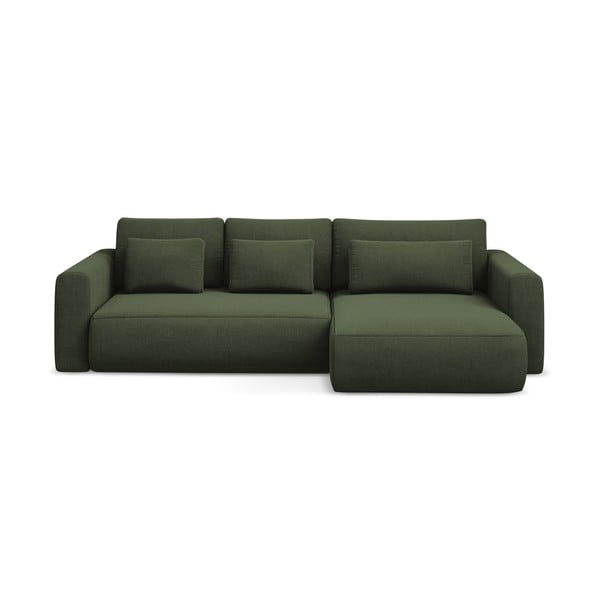 Khaki spalvos sulankstoma/su sandėliavimo vieta kampinė sofa (su dešiniuoju kampu/su gultu) Kapua – Makamii