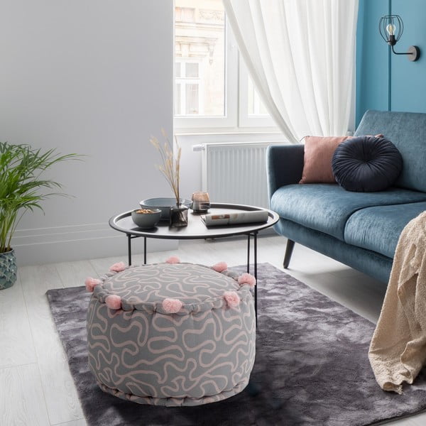 Pufas šviesiai rožinės spalvos/šviesiai pilkos spalvos Tangle – Tomasucci-image-2