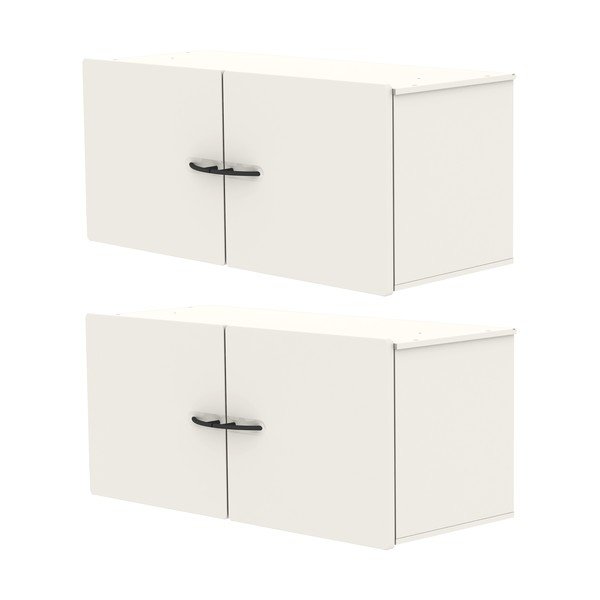 Modulinė lentyna baltos/juodos spalvos 163x204 cm Dakota – Tenzo-image-4