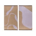 Rankšluosčiai levandų spalvos/šviesiai rudos spalvos iš organiškos medvilnės 2 vnt. 50x90 cm Nova Arte – Mette Ditmer Denmark