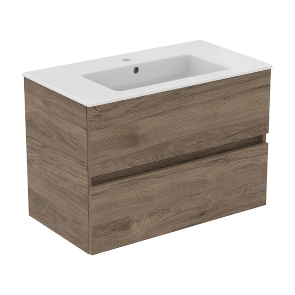 Pakabinama spintelė po kriaukle natūralios spalvos iš riešutmedžio 80x55 cm Eurovit+ – Ideal Standard-image-2