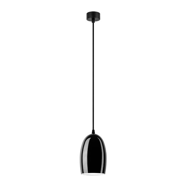 Juodas pakabinamas šviestuvas Sotto Luce Ume S Glossy, ⌀ 14 cm