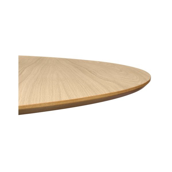 Ąžuolinis valgomojo stalas su juodu "Symbiosis Row" pagrindu, ⌀ 150 cm-image-1