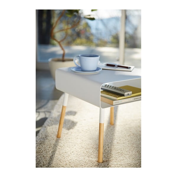 Baltas kavos staliukas YAMAZAKI Plain, aukštis 35 cm-image-3