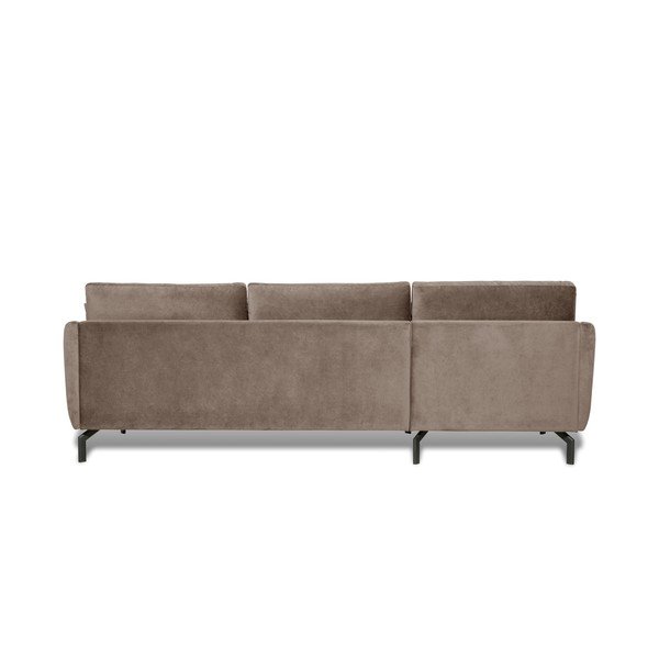 Rudai pilka kampinė sofa su aksomo užvalkalu Scandic Magic, kairysis kampas-image-3