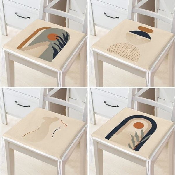 Sėdynės pagalvėlės 4 vnt. 42x42 cm Illustrated Arch – Mila Home-image-2